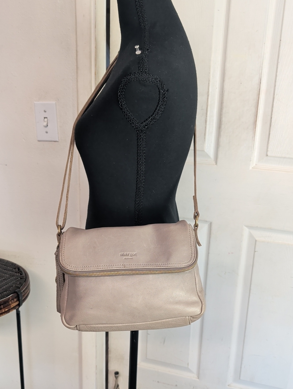 Margot Foldover Leather Crossbody Bag